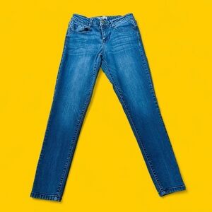 Mid-Rise Skinny Blue Jeans 6P